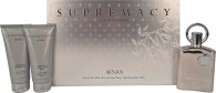Afnan Supremacy Silver Gift Set - EDP 100ml Spray + 150ml Shower Gel