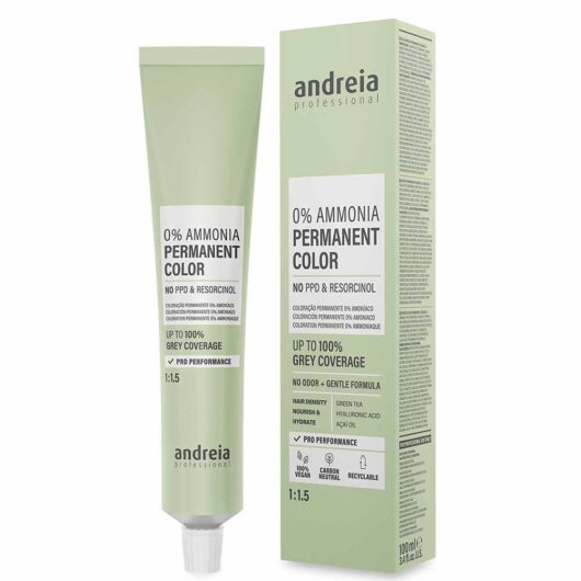 Andreia Professional 0% Ammonia Permanent Color 1:1.5, 5.74 Light Brown Brown Copper 100ml