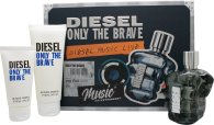Diesel Only The Brave Gift Set 125ml Eau de Toilette + 100ml Shower Gel + 50ml Shower Gel