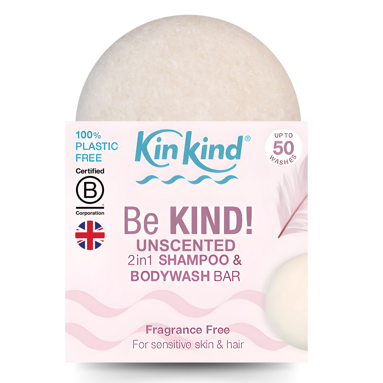 KinKind Be KIND! 2in1 Shampoo & Body Wash Bar Fragrance Free 50g
