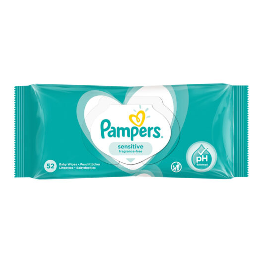 Pampers Sensitive Fragrance Free Baby Wipes 52 Pack