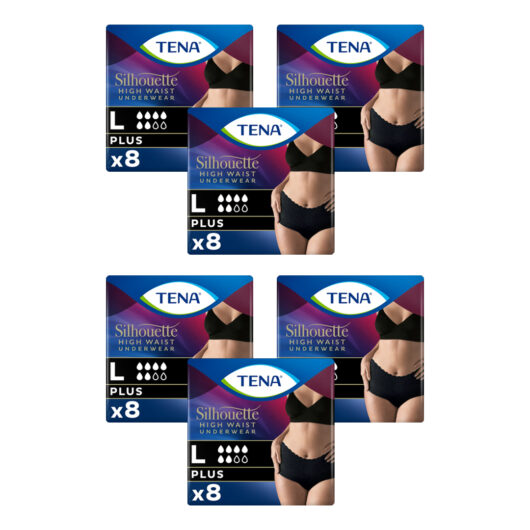 TENA Silhouette Plus Black Large 8 Pack