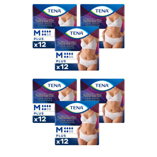 TENA Silhouette Plus Low Waist White Medium 12 Pack