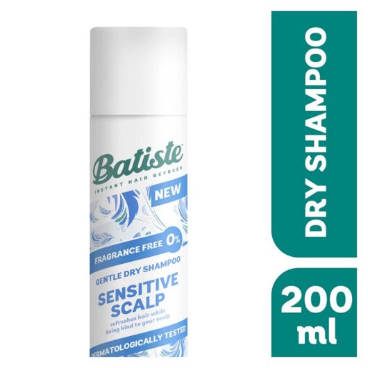 Batiste Dry Shampoo Sensitive Scalp Fragrance Free200 ml, 200ml