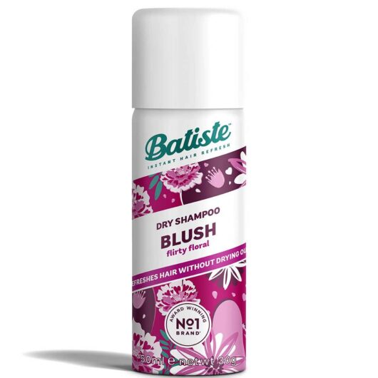 Batiste On The Go Dry Shampoo Blush, Flirty Floral Fragrance Hair Shampoo, 50ml