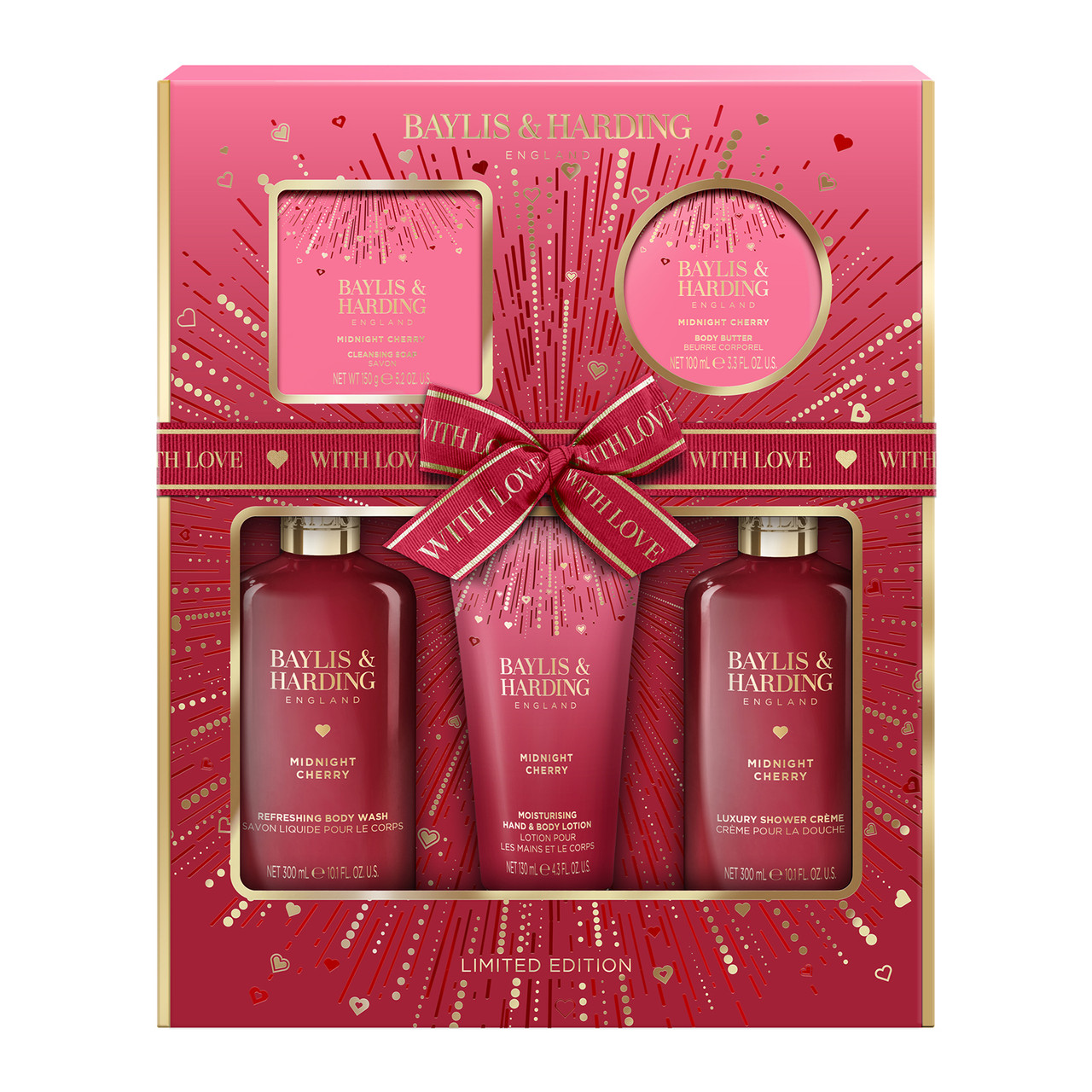 Baylis & Harding Midnight Cherry Luxury Pamper Gift Set