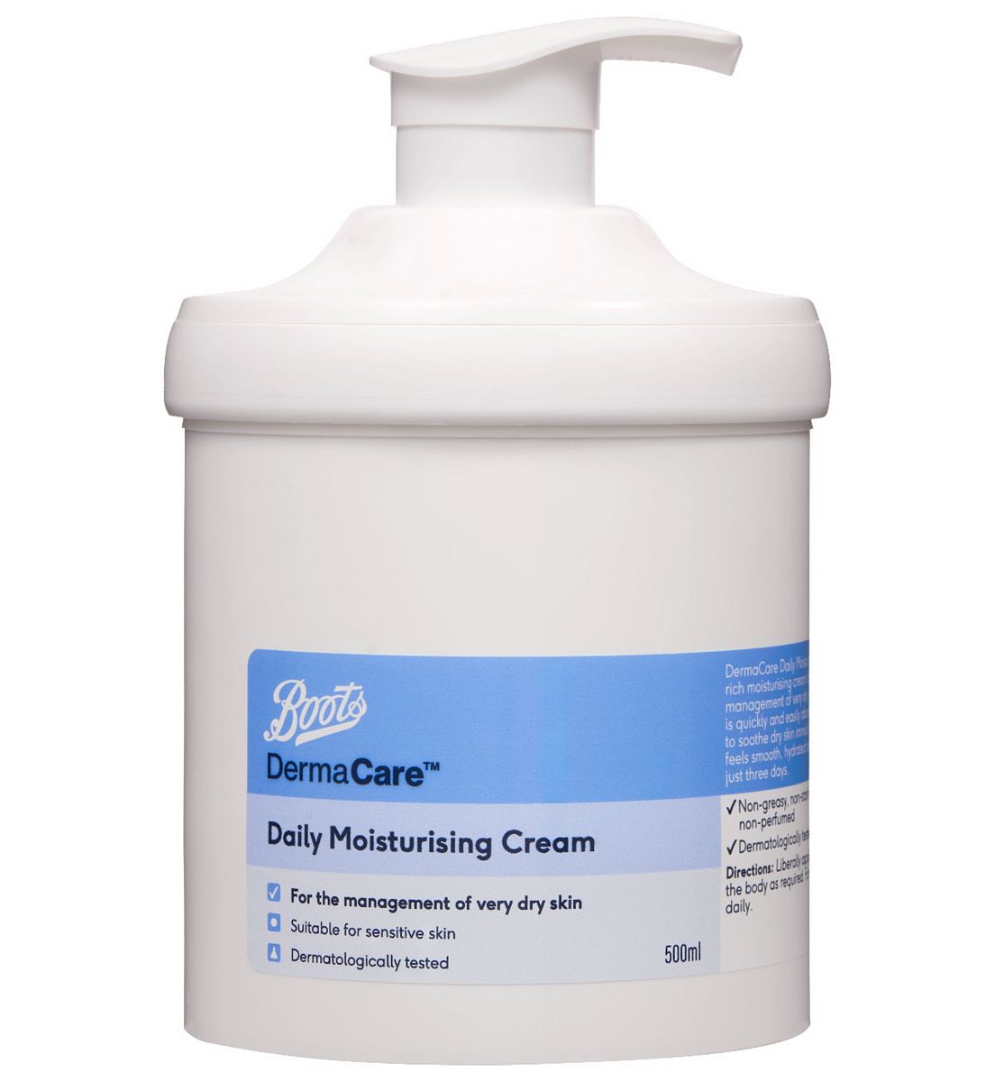Boots Dermacare Daily Moisturising Cream - 500Ml