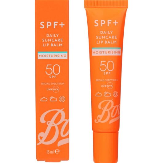Boots Spf+ Moisturising Lip Balm Spf50 15Ml