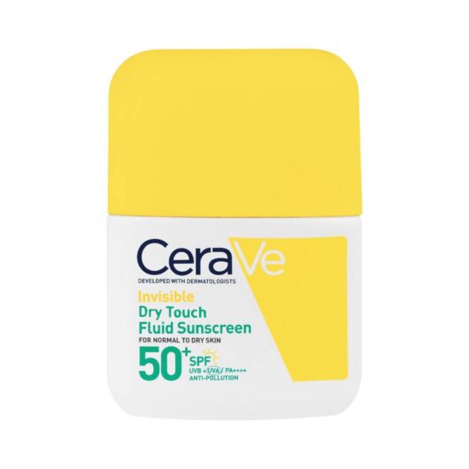 Cerave Invisible Dry Touch Fluid Sunscreen Spf50 For Normal To Oily Skin With 3 Essential Ceramides 50ml