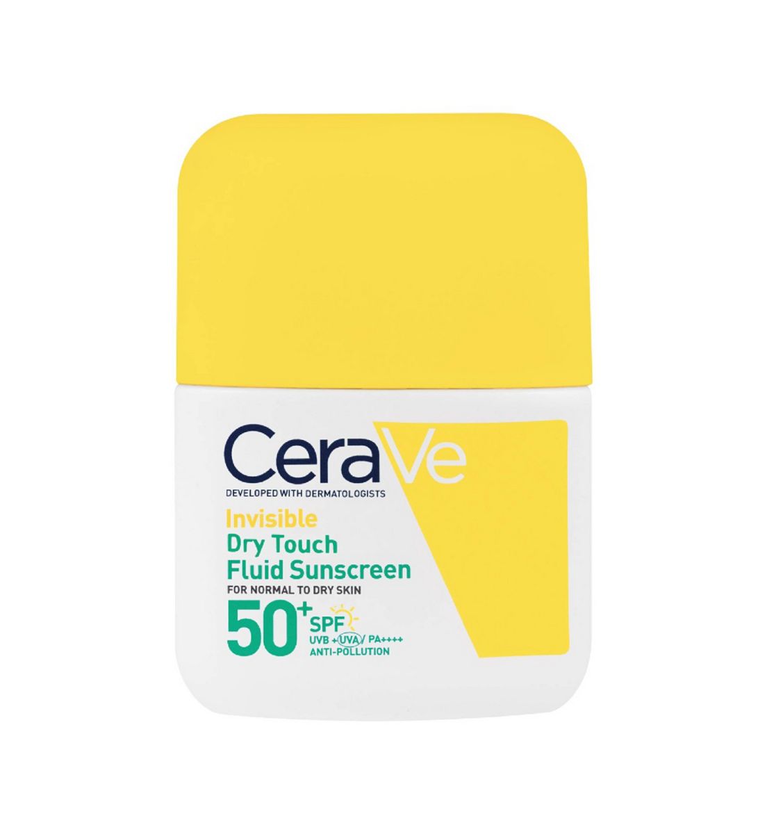Cerave Invisible Dry Touch Fluid Sunscreen Spf50 For Normal To Oily Skin With 3 Essential Ceramides 50ml