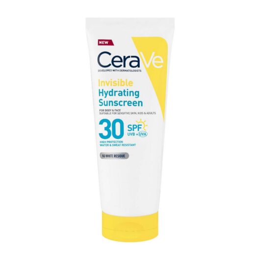 Cerave Invisible Hydrating Sunscreen Spf30 For Body Face And All Skin Types With 3 Essential Ceramides 75ml