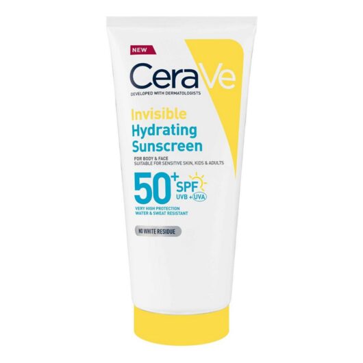 Cerave Invisible Hydrating Sunscreen Spf50 For Body Face And All Skin Types With 3 Essential Ceramides 177 ml