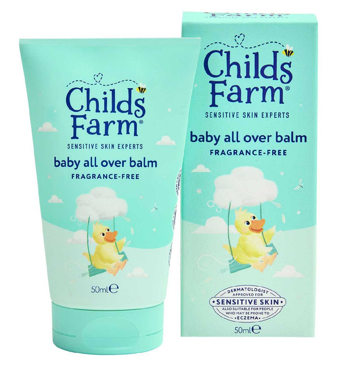 Childs Farm Baby All Over Balm 50Ml Fragrance Free Moisturiser For Newborns & Sensitive Skin