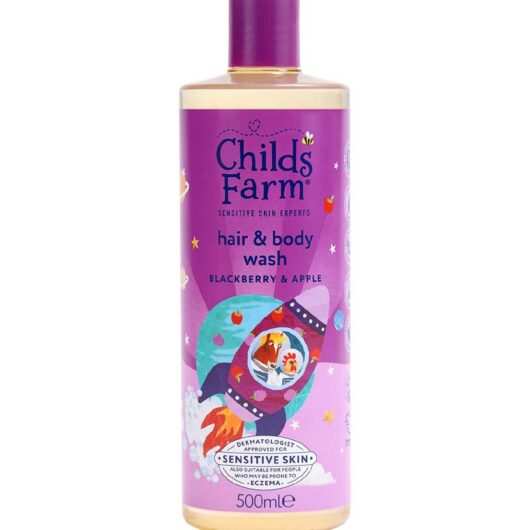 Childs Farm Hair & Body Wash, Blackberry Apple 500Ml Gentle Tear-Free Formula For Kids, Babies Sensitive Skin