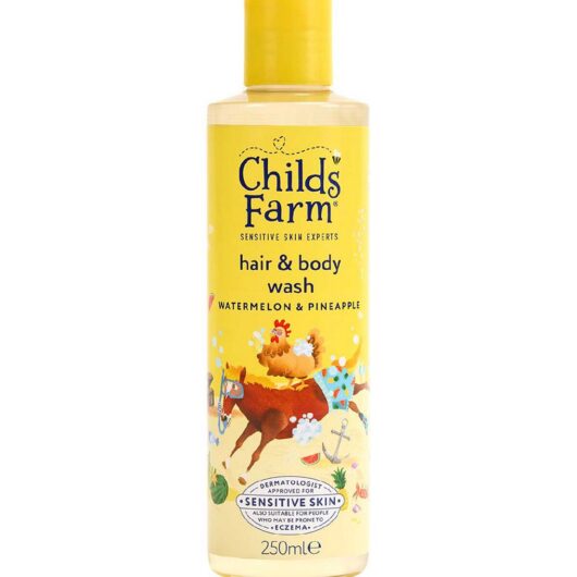 Childs Farm Hair & Body Wash, Watermelon Pineapple250 Ml Gentle Tear-Free Formula For Kids, Babies Sensitive Skin, 250ml
