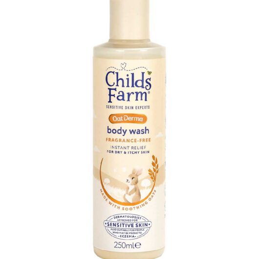 Childs Farm Oatderma Body Wash250 Ml Fragrance Free Sensitive Skin Baby Kids Shower Gel, 250ml