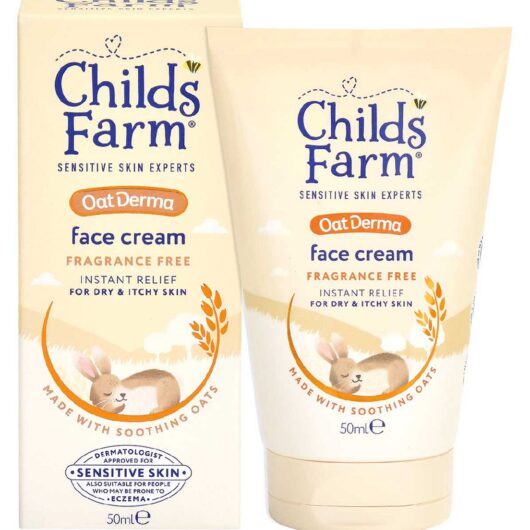 Childs Farm Oatderma Face Cream 50Ml Fragrance Free Sensitive Skin Baby Kids Moisturiser