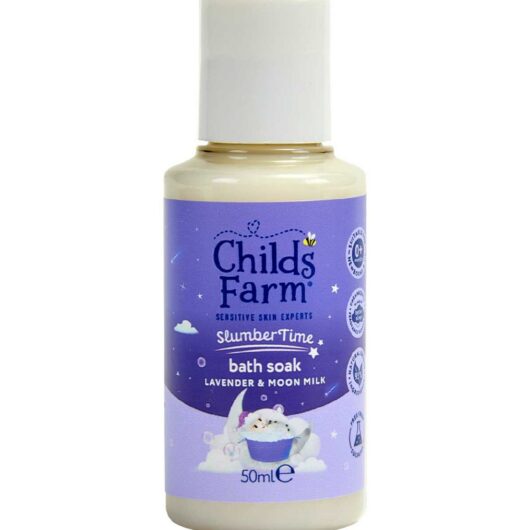 Childs Farm Slumbertime Bath Soak 50Ml Lavender & Moon Milk Gentle Bubble For Babies, Kids Sensitive Skin