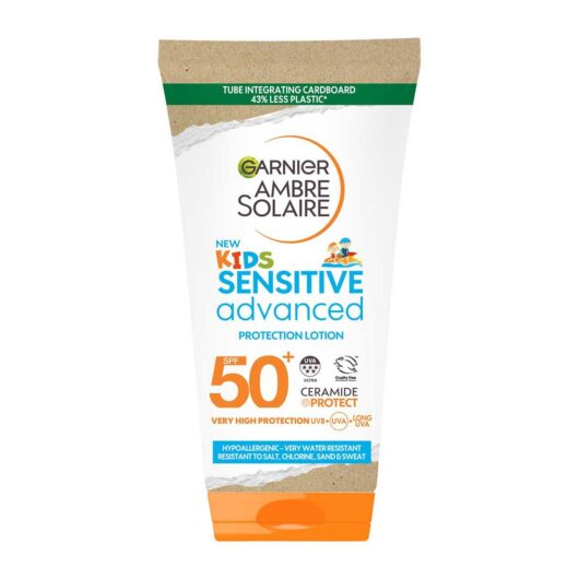 Garnier Ambre Solaire Kids Sensitive Advanced Sun Cream Travel Mini Spf50+ 50ml