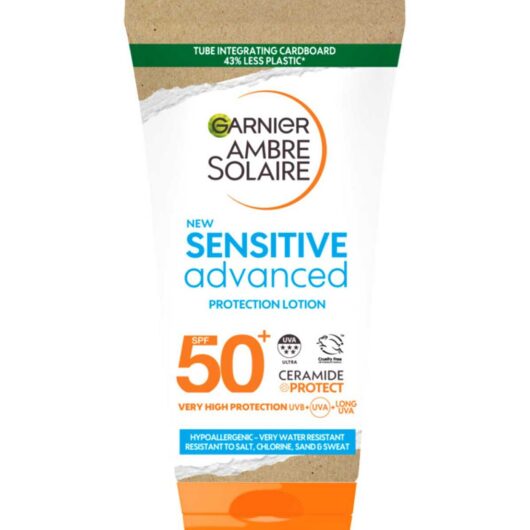 Garnier Ambre Solaire Sensitive Advanced Sun Cream Travel Mini Spf50+ 50ml