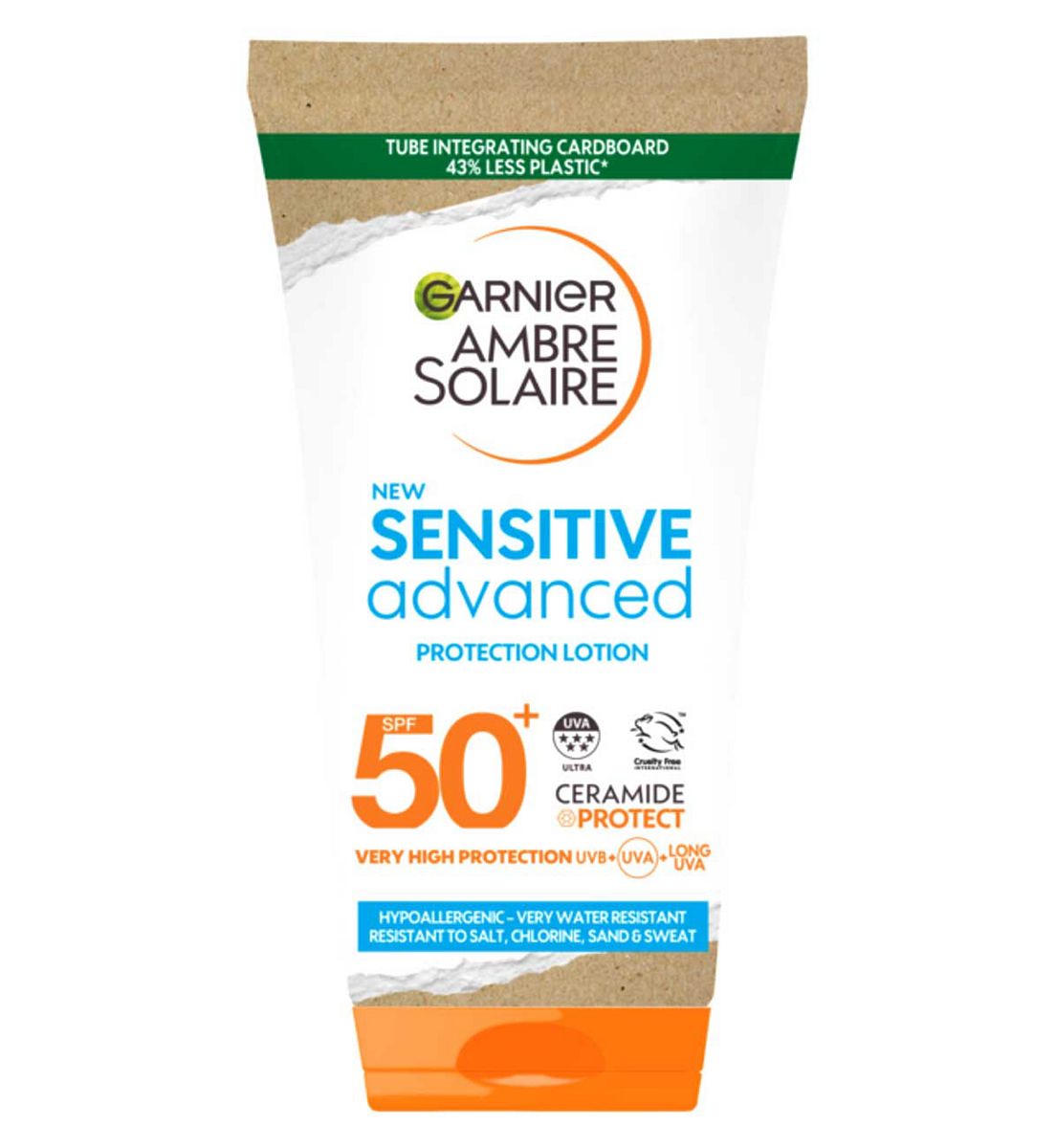 Garnier Ambre Solaire Sensitive Advanced Sun Cream Travel Mini Spf50+ 50ml