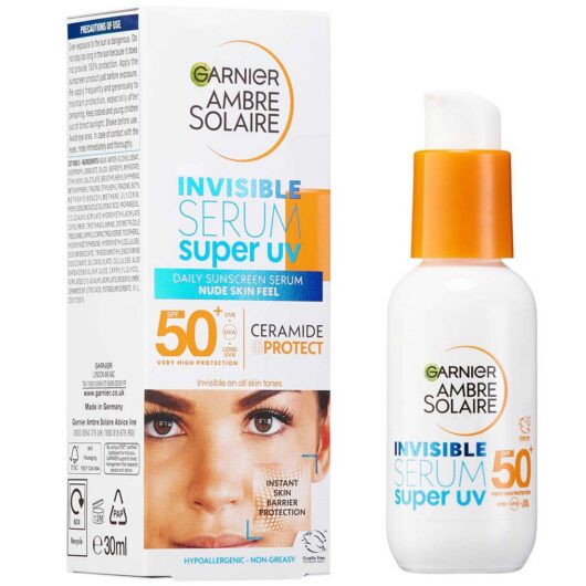 Garnier Ambre Solaire Spf 50+ Super Uv Invisible Face Serum 30ml
