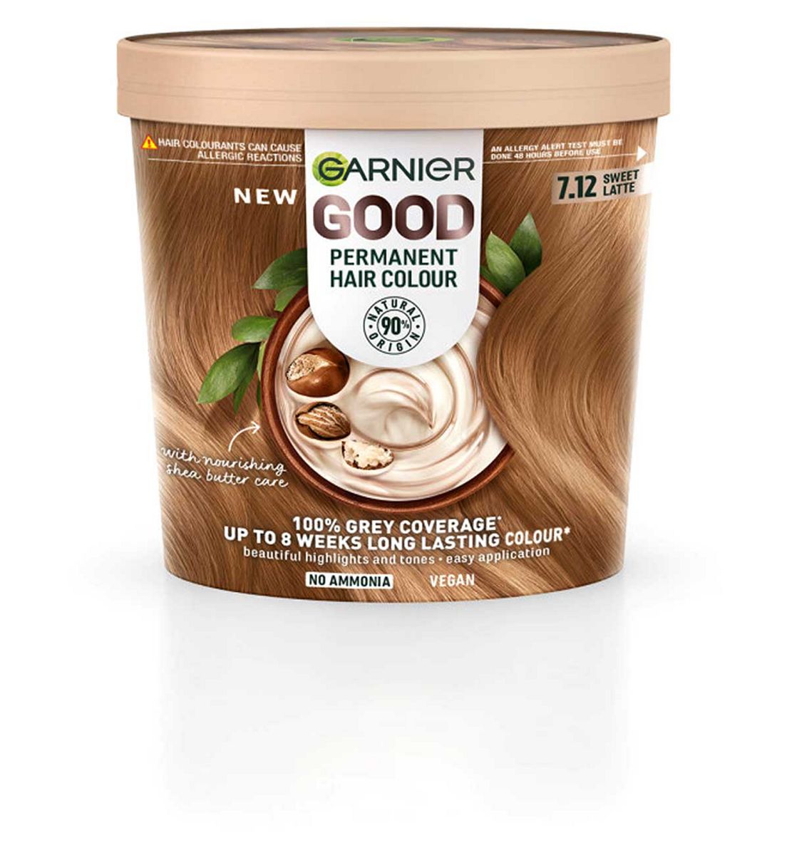 Garnier Good Permanent Hair Dye, 7.12 Sweet Latte