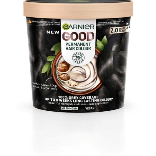 Garnier Good Permanent Hair Dye (Shade: 2.0 Truffle Soft Black) For Vibrant, Lasting Colour