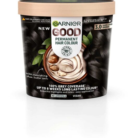 Garnier Good Permanent Hair Dye (Shade: 3.0 Dark Chocolate Brown) For Vibrant, Lasting Colour