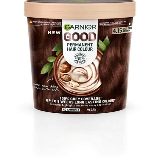 Garnier Good Permanent Hair Dye (Shade: 4.15 Iced Chestnut Brown) For Vibrant, Lasting Colour
