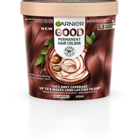 Garnier Good Permanent Hair Dye (Shade: 5.5 Auburn Hibiscus Brown) For Vibrant, Lasting Colour