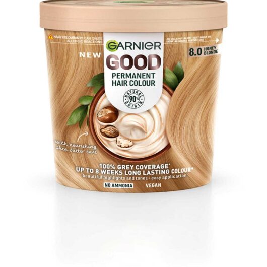 Garnier Good Permanent Hair Dye (Shade: 8.0 Honey Blonde) For Vibrant, Long-Lasting Colour