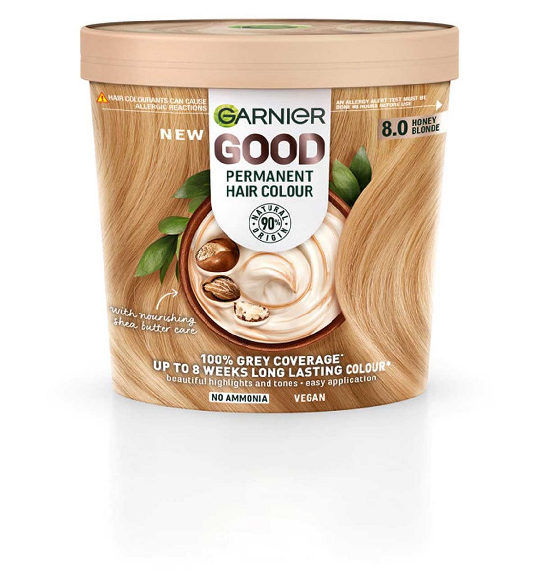 Garnier Good Permanent Hair Dye (Shade: 8.0 Honey Blonde) For Vibrant, Long-Lasting Colour