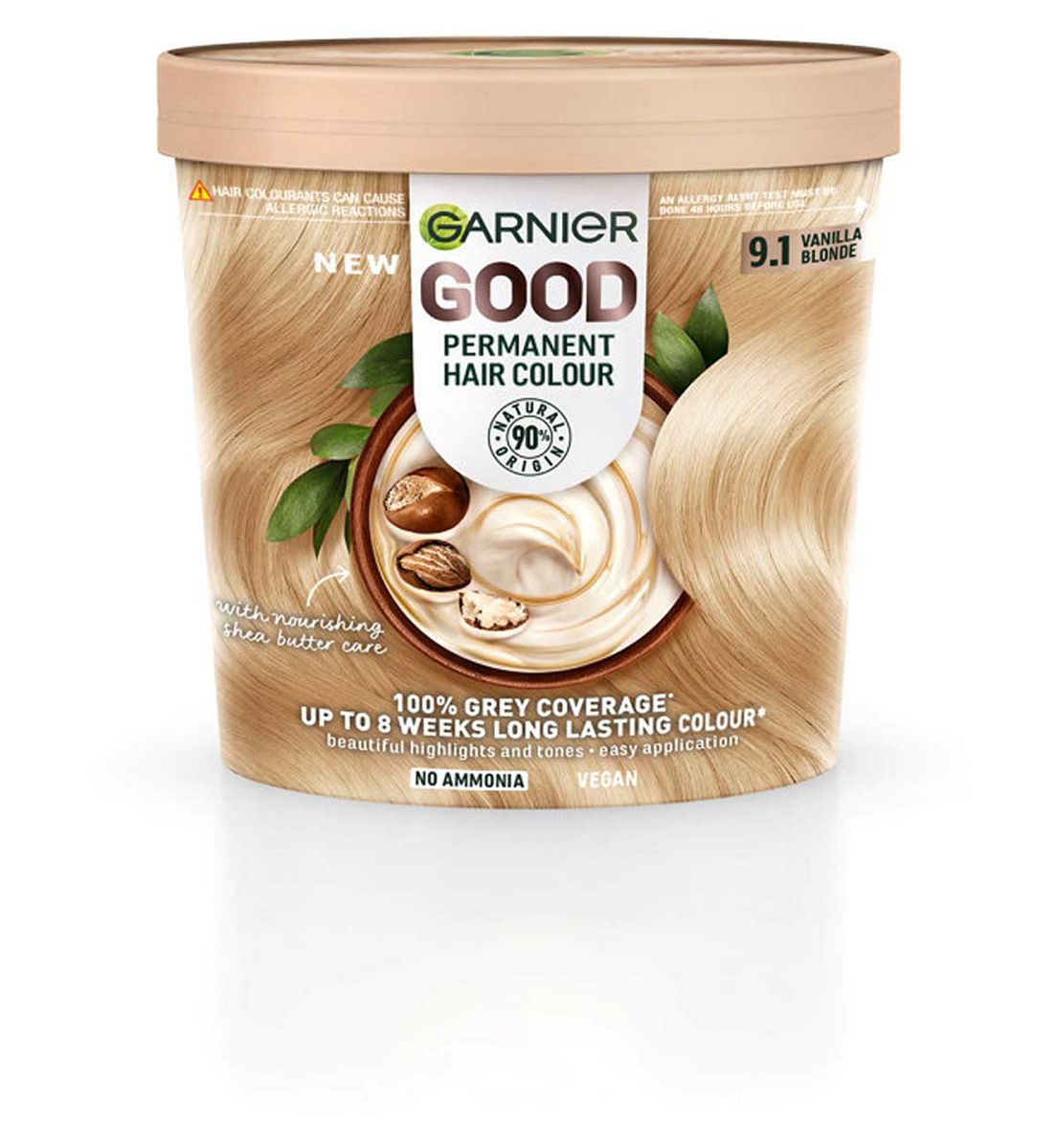 Garnier Good Permanent Hair Dye (Shade: 9.1 Vanilla Blonde) For Vibrant, Long-Lasting Colour