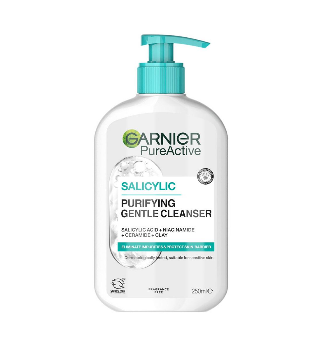 Garnier Salicylic Purifying Gentle Face Cleanser With Acid Niacinamide & Ceramides250 ml, 250ml