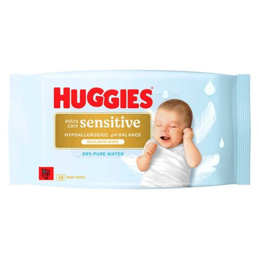 Huggies Baby Wipes Extra Care Sensitive Single 48