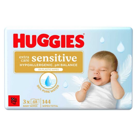 Huggies Baby Wipes Extra Care Sensitive Triplo Pack 48X3