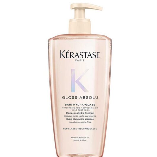 Kerastase Kérastase Gloss Absolu Refillable Shampoo For All Hair Types, With Glycolic Acid, Hyaluronic Acid & Wild Rose 500ml