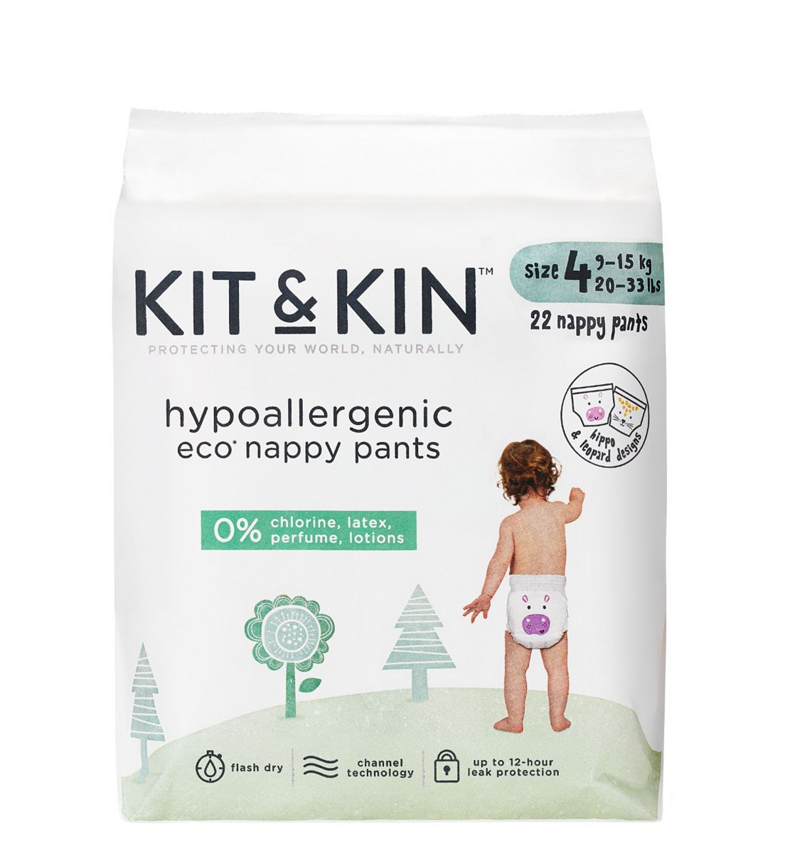 Kit & Kin Size 4 Hypoallergenic Nappy Pants 22 Pack