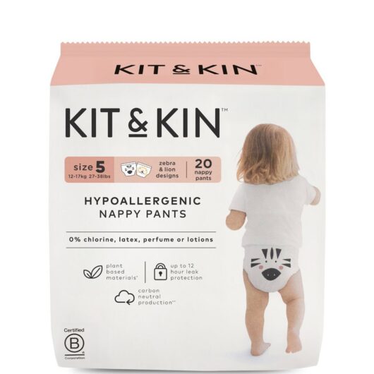 Kit & Kin Size 5 Hypoallergenic Nappy Pants 20 Pack