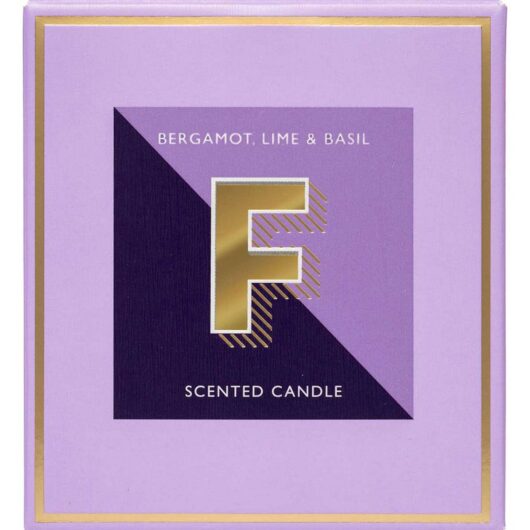 Landon Tyler Alphabet Candle Letter 'f' Bergamot, Lime & Basil 140g