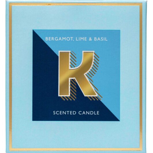 Landon Tyler Alphabet Candle Letter 'k' Bergamot, Lime & Basil 140g