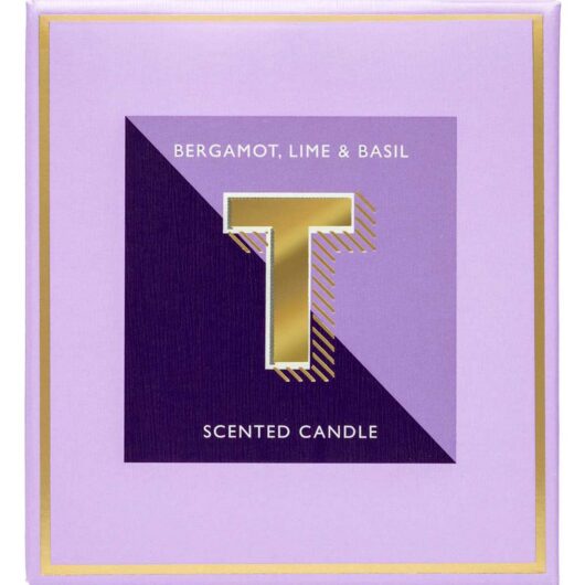 Landon Tyler Alphabet Candle Letter 't' Bergamot, Lime & Basil 140g