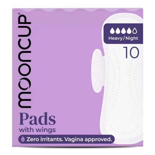 Mooncup ® 10 Heavy/Night Pads With Wings
