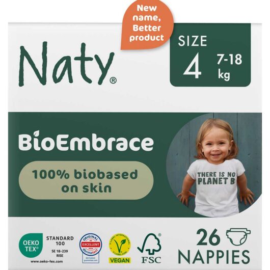 Naty Bioembrace Nappies Size 4, 26 7-18Kg