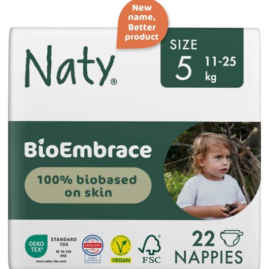Naty Bioembrace Nappies Size 5, 22 11-25Kg