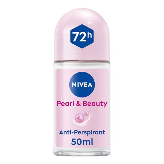 Nivea Anti-Perspirant Deodorant Roll-On, Pearl & Beauty, 72 Hours 50ml