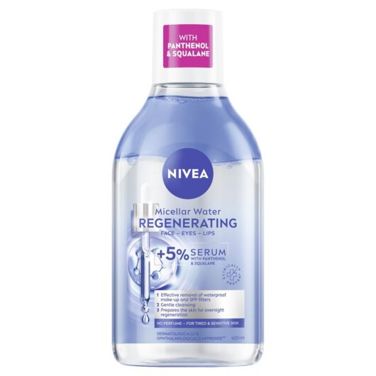 Nivea Regenerating Micellar Water +5% Serum With Panthenol & Squalane For Tired Sensitive Skin 400ml