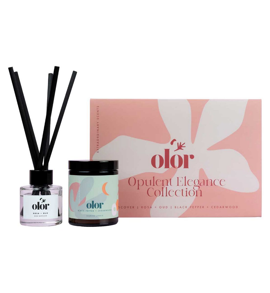 OLOR Opulent Elegance Collection Candle And Diffuser Gift Set