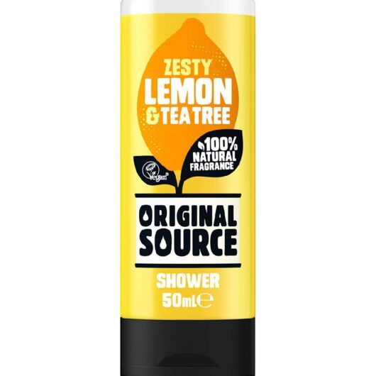 Original Source Lemon And Tea Tree Shower Gel Body Wash Travel Size 50ml
